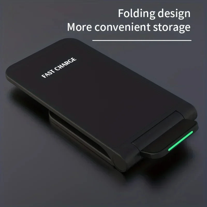 30W Foldable Wireless Charger Stand Pad For iPhone 17 16 15 14 13 12 Pro X XS 8 Samsung Xiaomi Fast Charging Station Dock