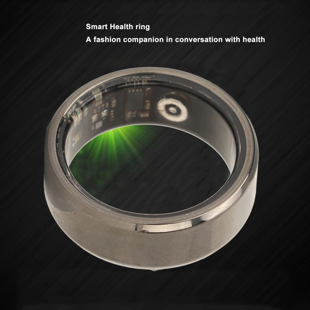 Smart Ring Health Tracker Step Counting Sleep Quality Monitoring IP68 Waterproof Health Ring With Charging Case