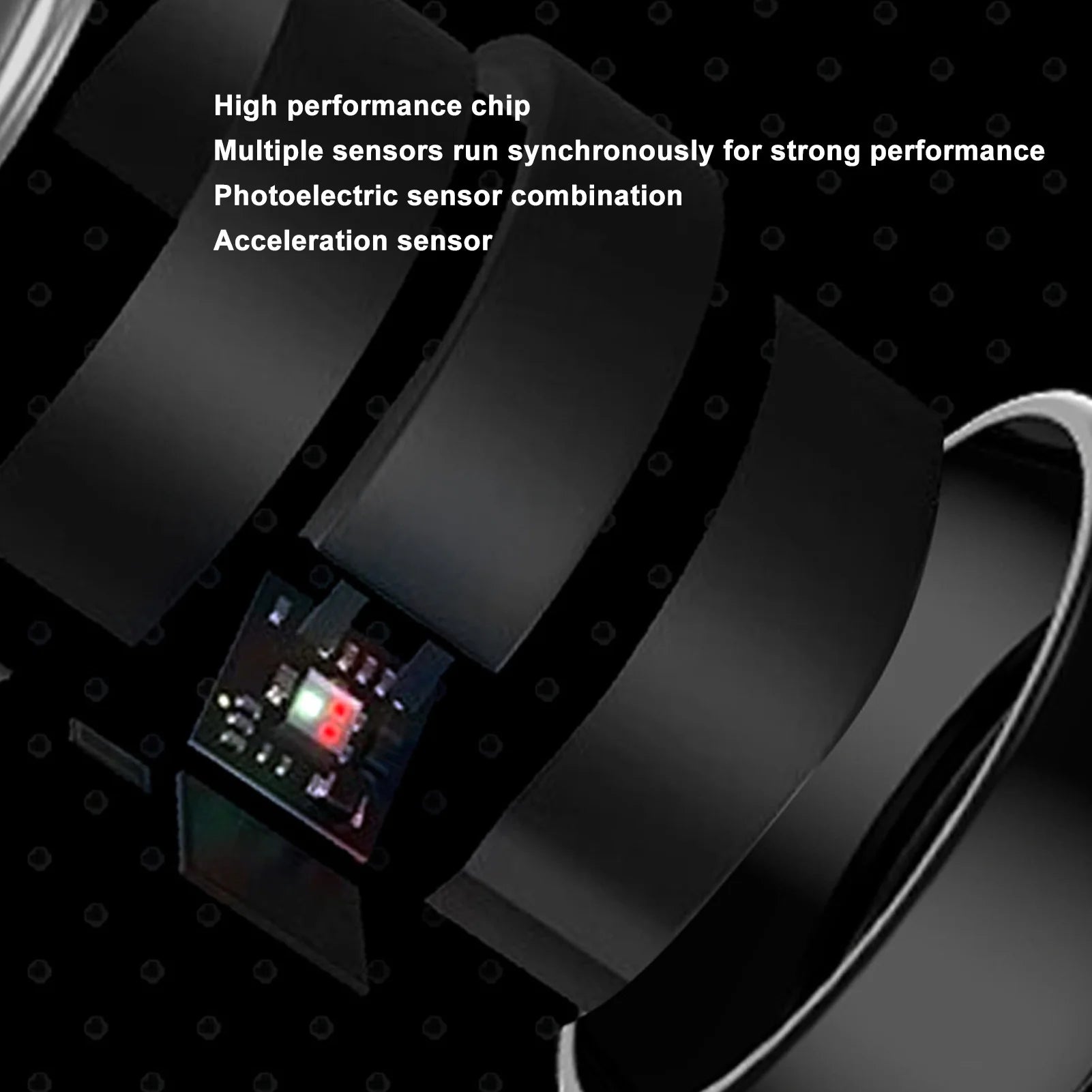 Smart Ring Health Tracker Step Counting Sleep Quality Monitoring IP68 Waterproof Health Ring With Charging Case