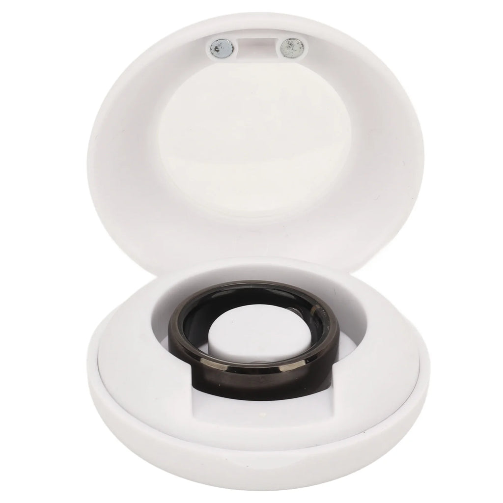 Smart Ring Health Tracker Step Counting Sleep Quality Monitoring IP68 Waterproof Health Ring With Charging Case
