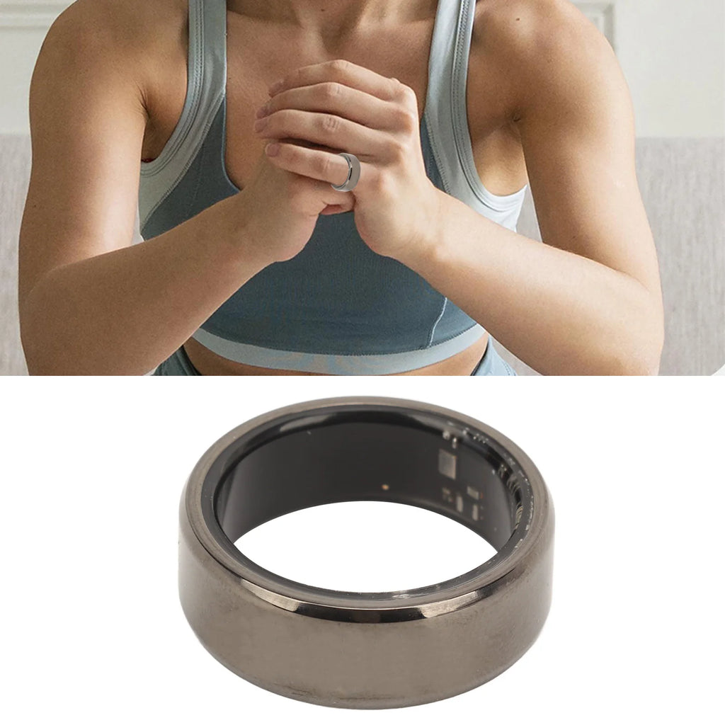 Smart Ring Health Tracker Step Counting Sleep Quality Monitoring IP68 Waterproof Health Ring With Charging Case