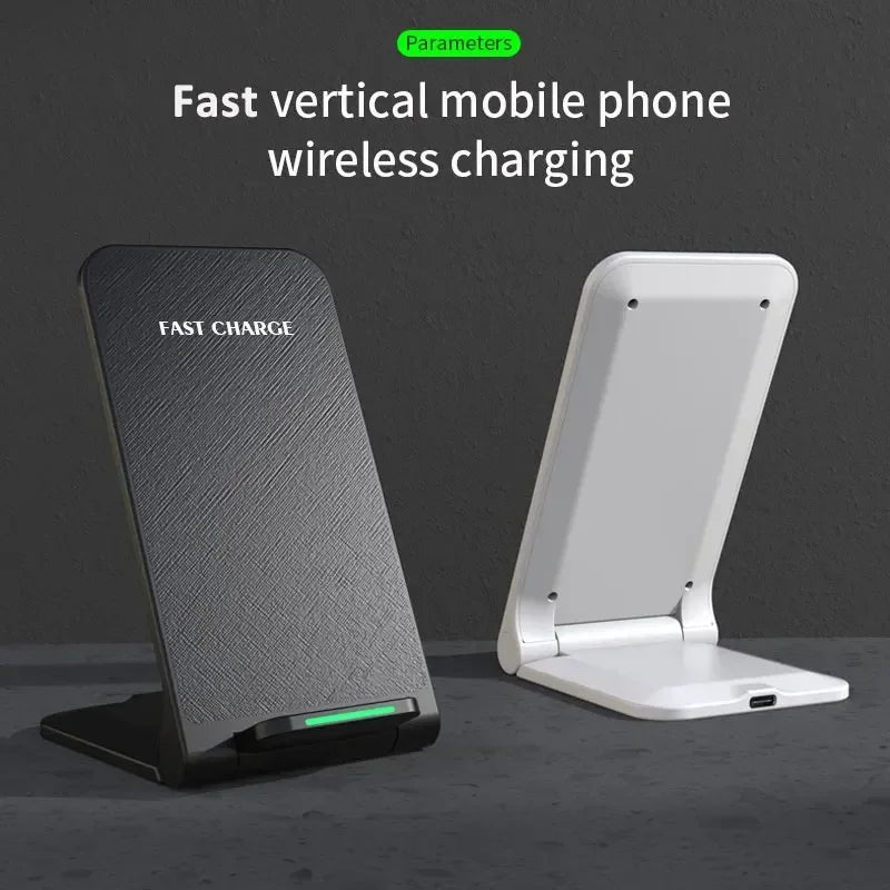 30W Foldable Wireless Charger Stand Pad For iPhone 17 16 15 14 13 12 Pro X XS 8 Samsung Xiaomi Fast Charging Station Dock