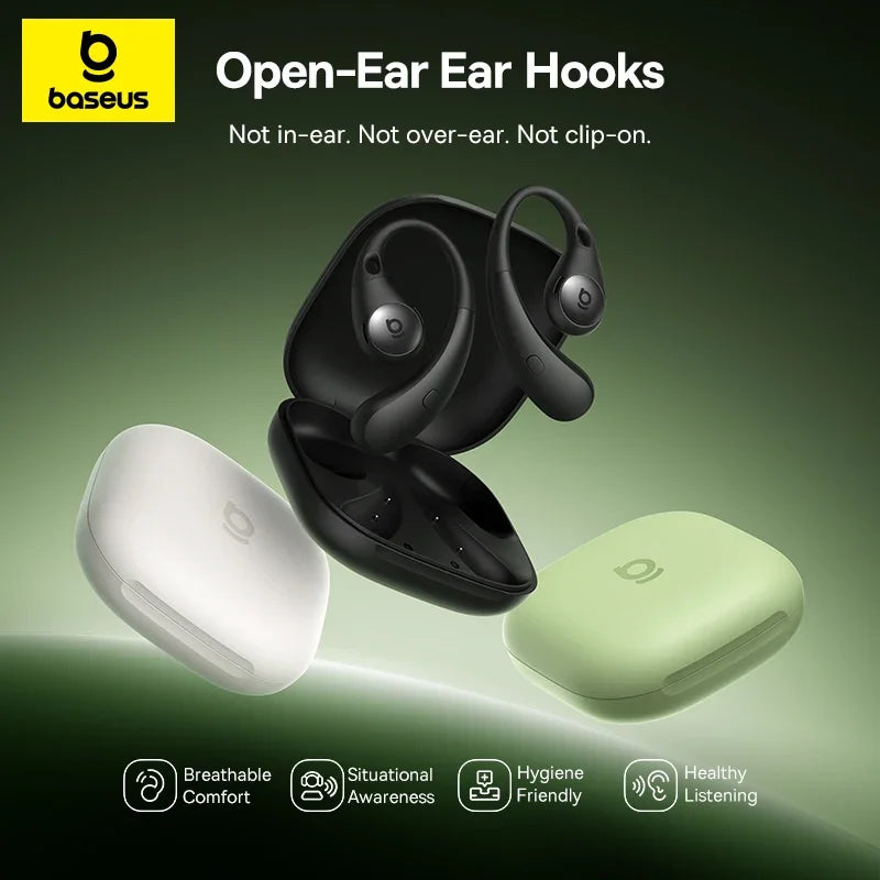 Baseus Eli Sport 2 Open-Ear Wireless Earphones Bluetooth 6.0 OWS Headphones Hi-Res with LDAC OWS Earphones Earhook Sport Earbuds