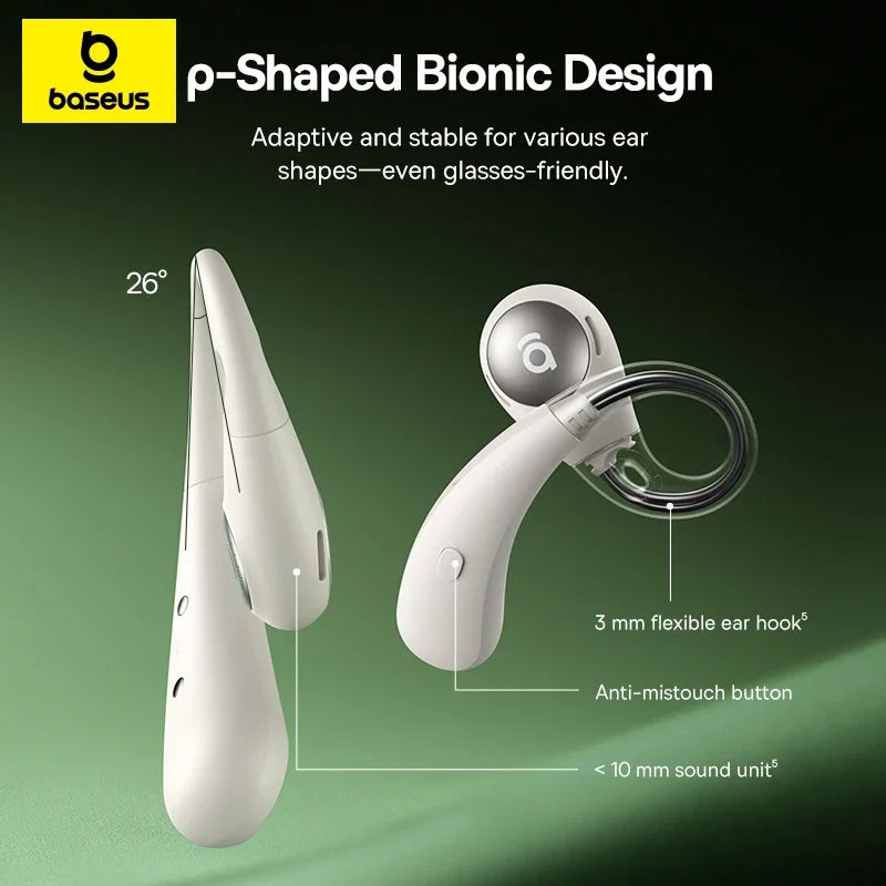 Baseus Eli Sport 2 Open-Ear Wireless Earphones Bluetooth 6.0 OWS Headphones Hi-Res with LDAC OWS Earphones Earhook Sport Earbuds
