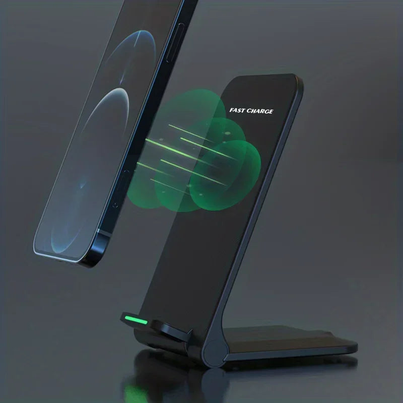 30W Foldable Wireless Charger Stand Pad For iPhone 17 16 15 14 13 12 Pro X XS 8 Samsung Xiaomi Fast Charging Station Dock